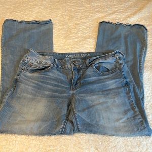 American Eagle Outfitters size 14 “Artist Flare” super stretch jeans